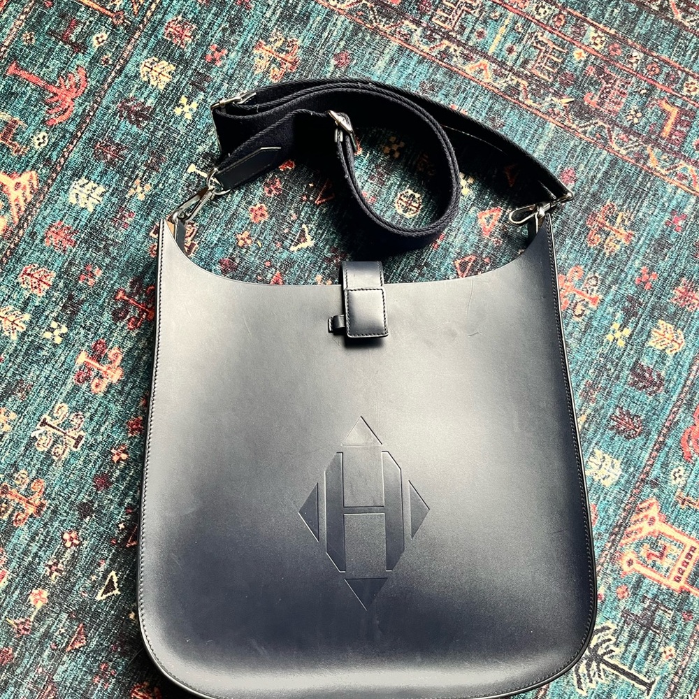 Hermes Evelyne GM Sellier Vache Hunter leather blue nuit